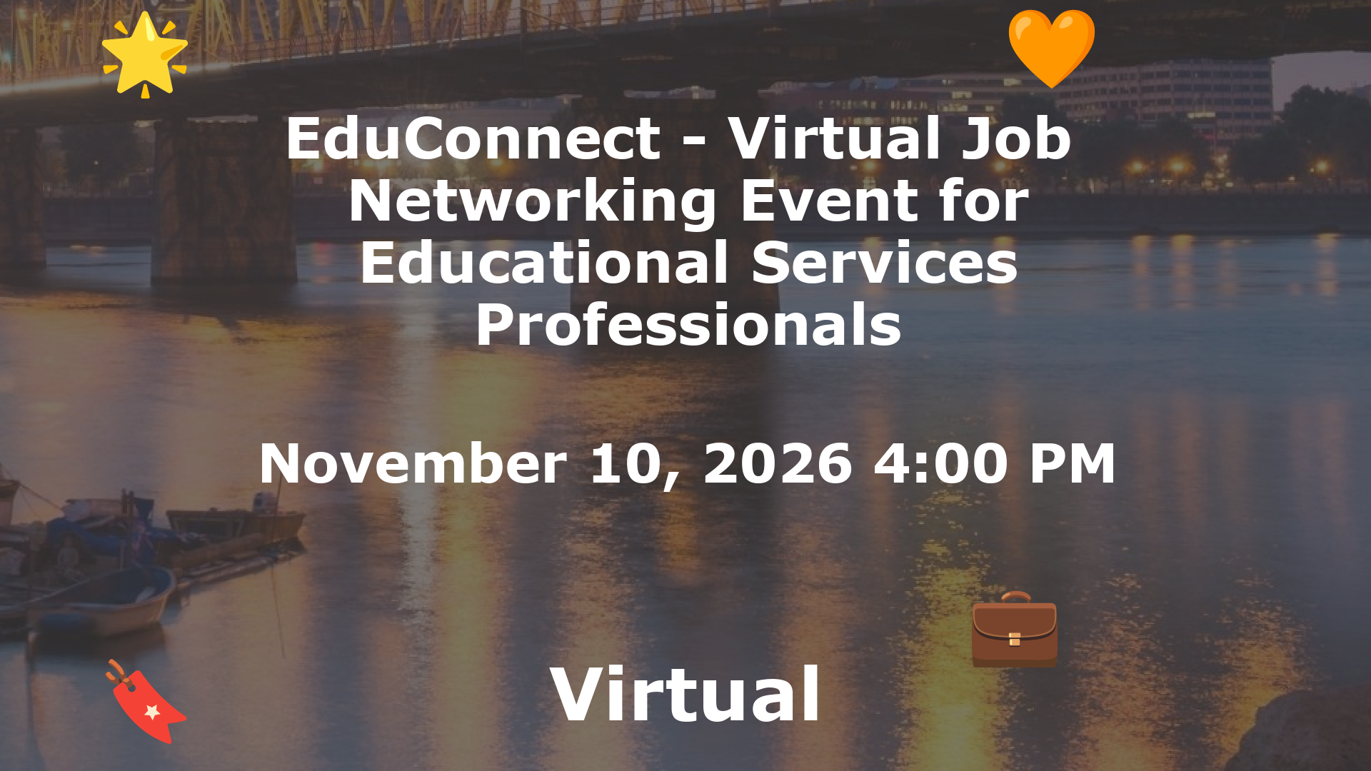 EduConnect - Virtual Job  Networking Event for Educational Services Professionals event image